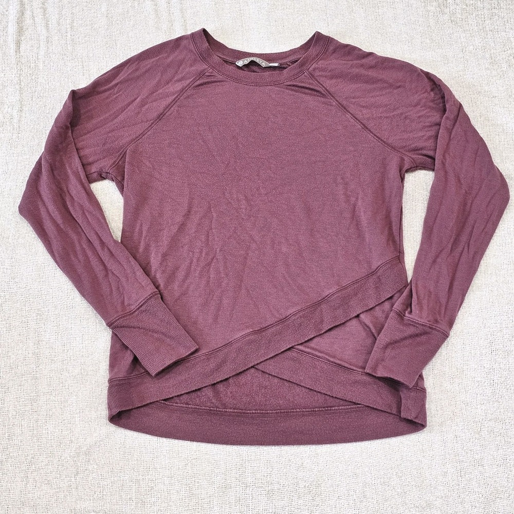 Athleta Serenity Criss Cross Sweatshirt Auberge Size Small Modal Blend Comfy